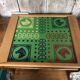 Old Vintage Wooden Double Game Board of Checkers & Small Horses #A782