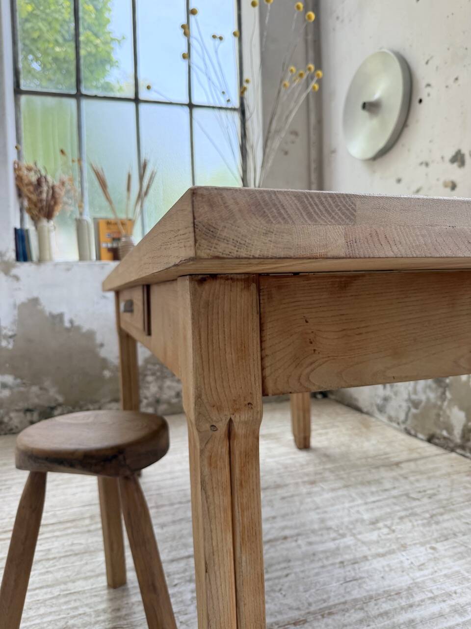 Ancienne table de ferme en chêne