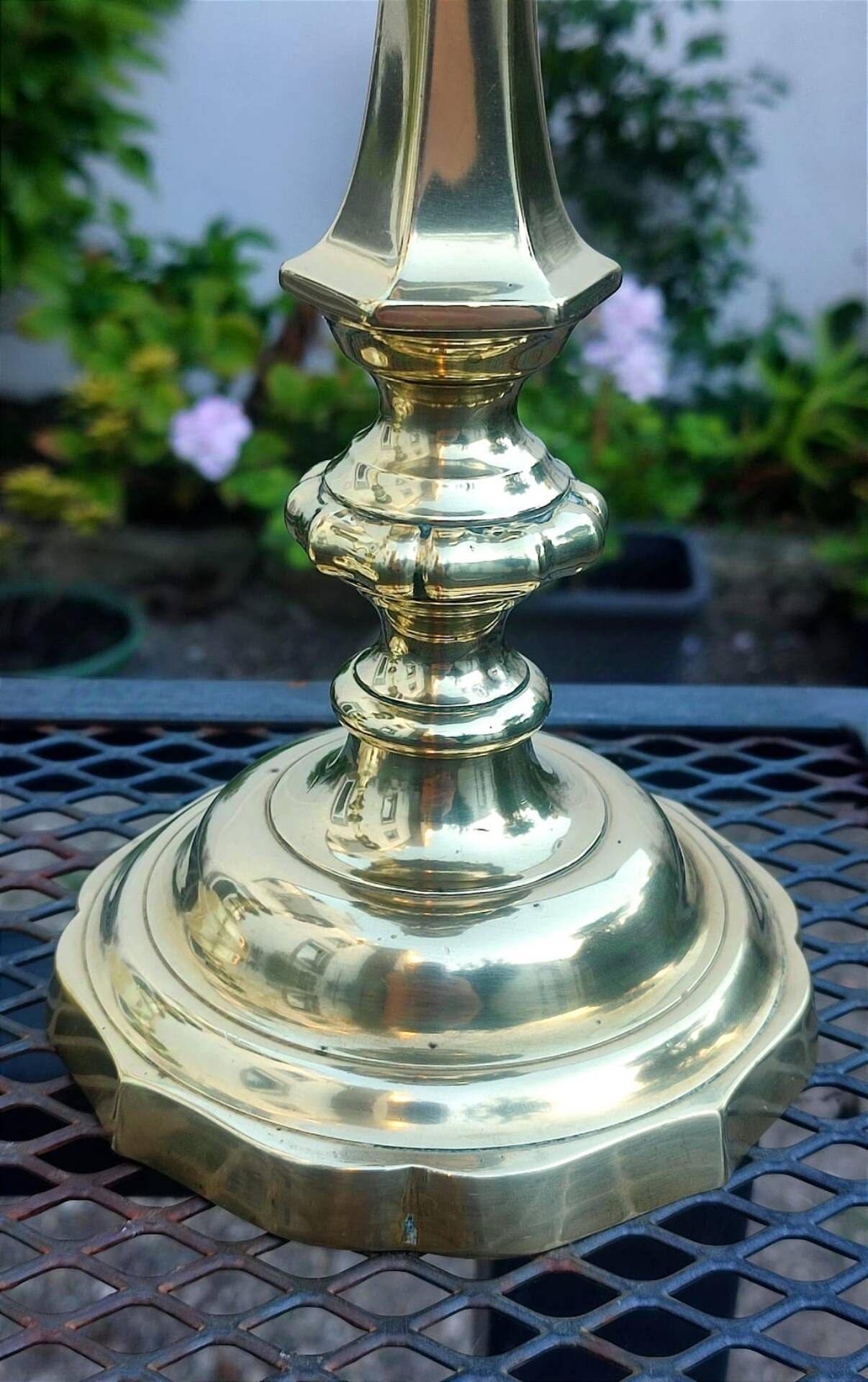 Magnificent pair of golden candlesticks
