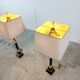Paire de lampes de table vintage Hollywood Regency, 1970