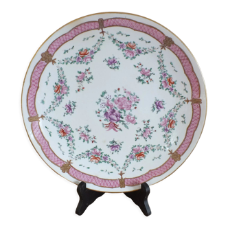 Antique porcelain dish signed - Flèches croisées, Paris