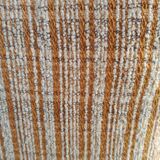 60s wood and fabric armchairs