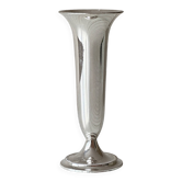 Light silver metal single-stem vase
