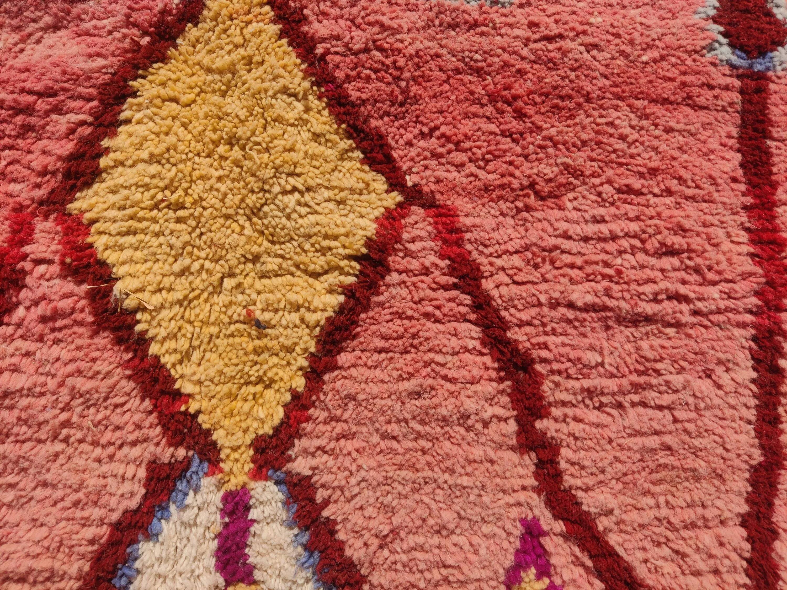 Moroccan handwoven wool rug 3x2 m