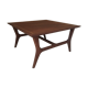 Teak and brass coffee table