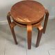Pair of Artek stools model E60 (rare version with 4 legs), Alvar Aalto