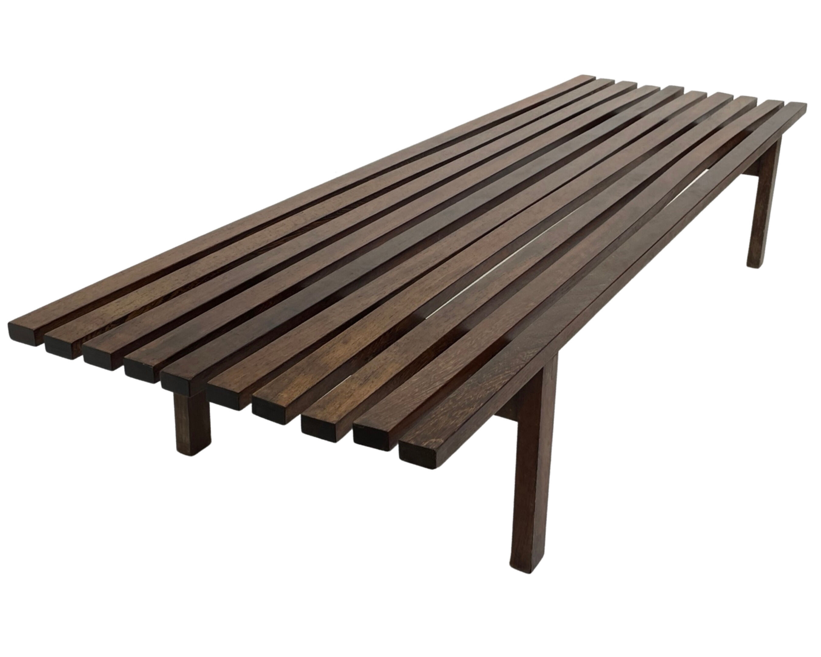 Slatted bench table wenge wood Martin Visser style 60's