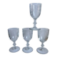Set of 4 crystal wine glasses engraved 40-50 years