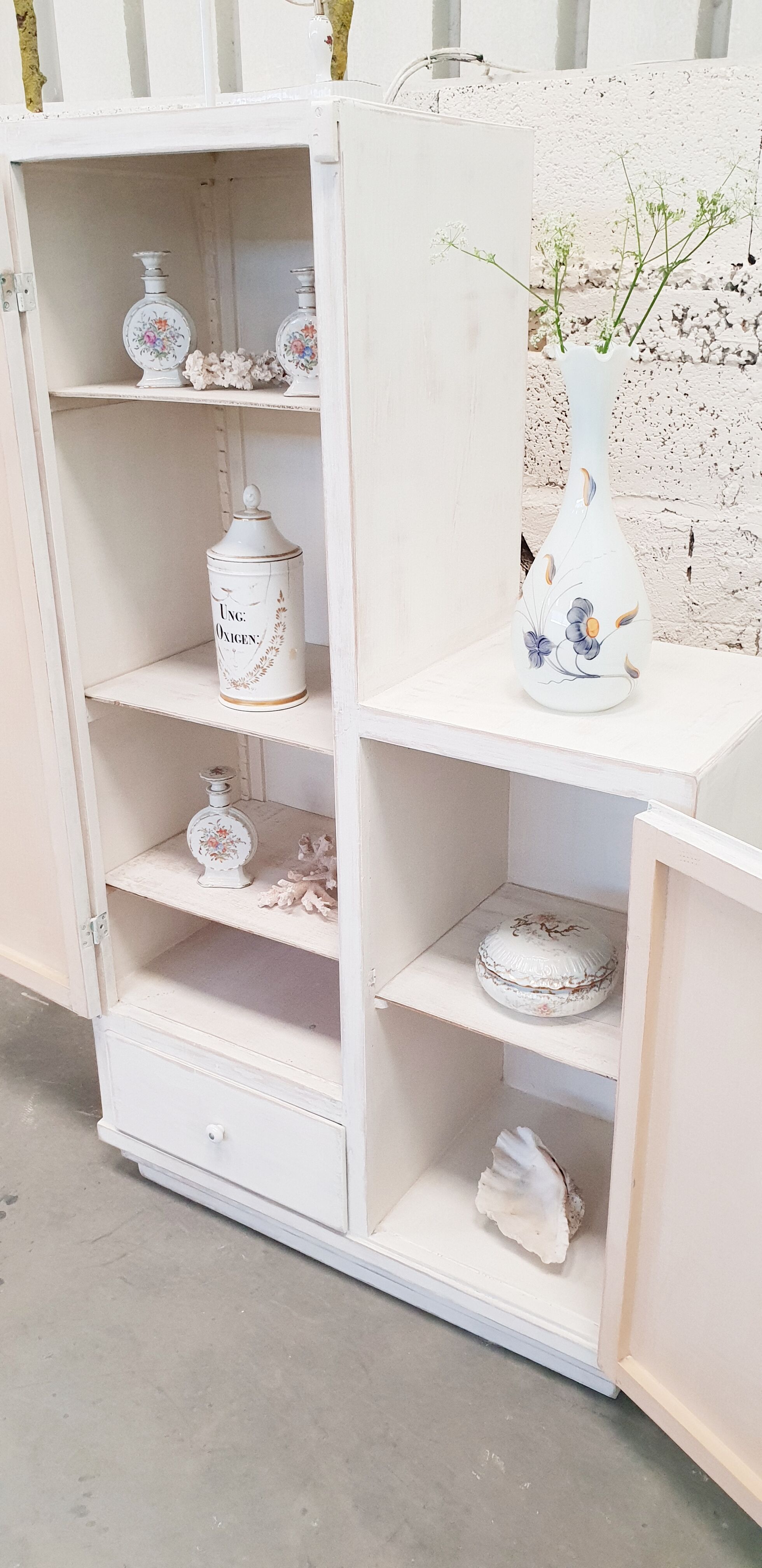 Vintage asymmetrical cabinet