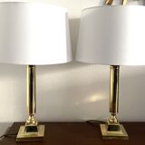 Paire lampes laiton art déco Allemagne 1960