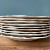 Series of 9 Sarreguemines France soup plates, Agreste collection