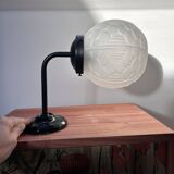 Black art deco wall light