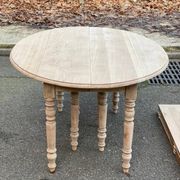 Louis Philippe extendable dining table with 8 extensions, solid oak, 19th century, 350