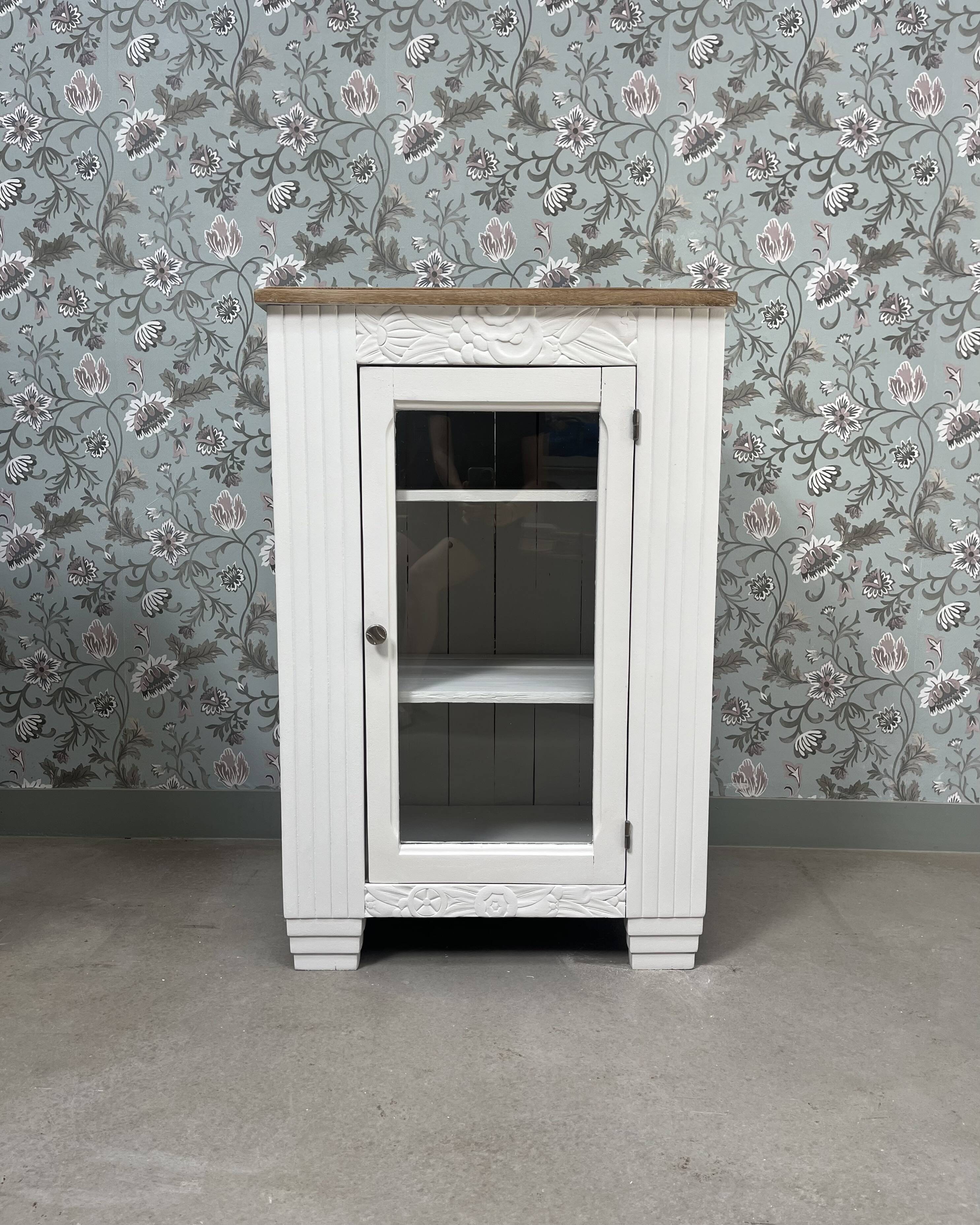 Renovated Art Deco glass sideboard