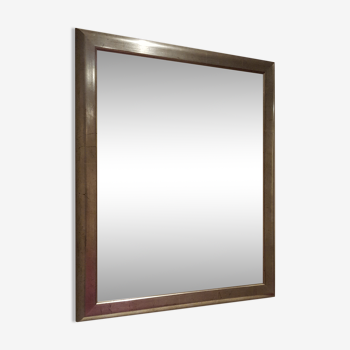 Miroir encadrement design argent 80 x 100 cm