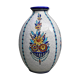 Boch La Louvière vase with a floral decoration in cracked faience