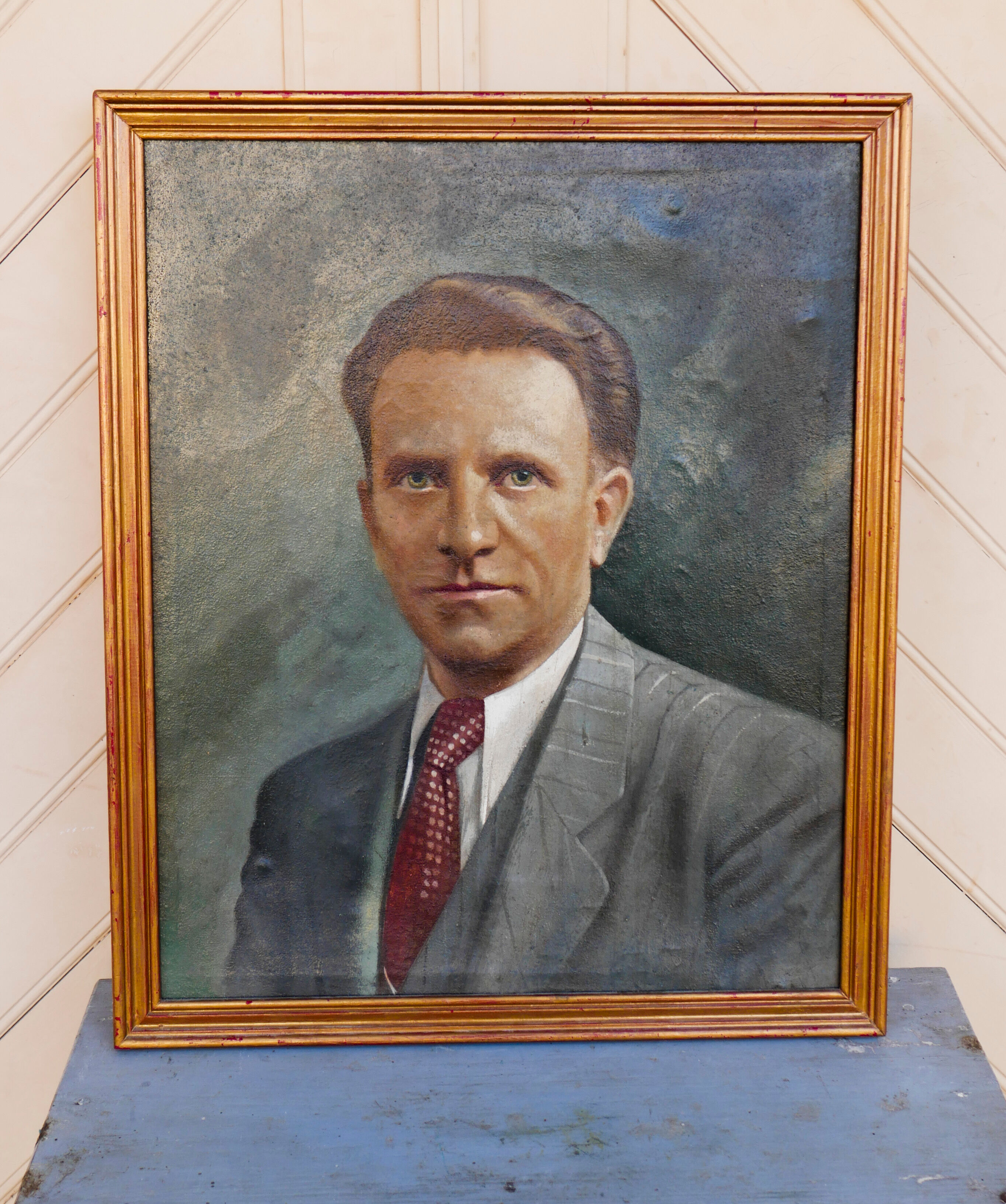 Oil on canvas portrait