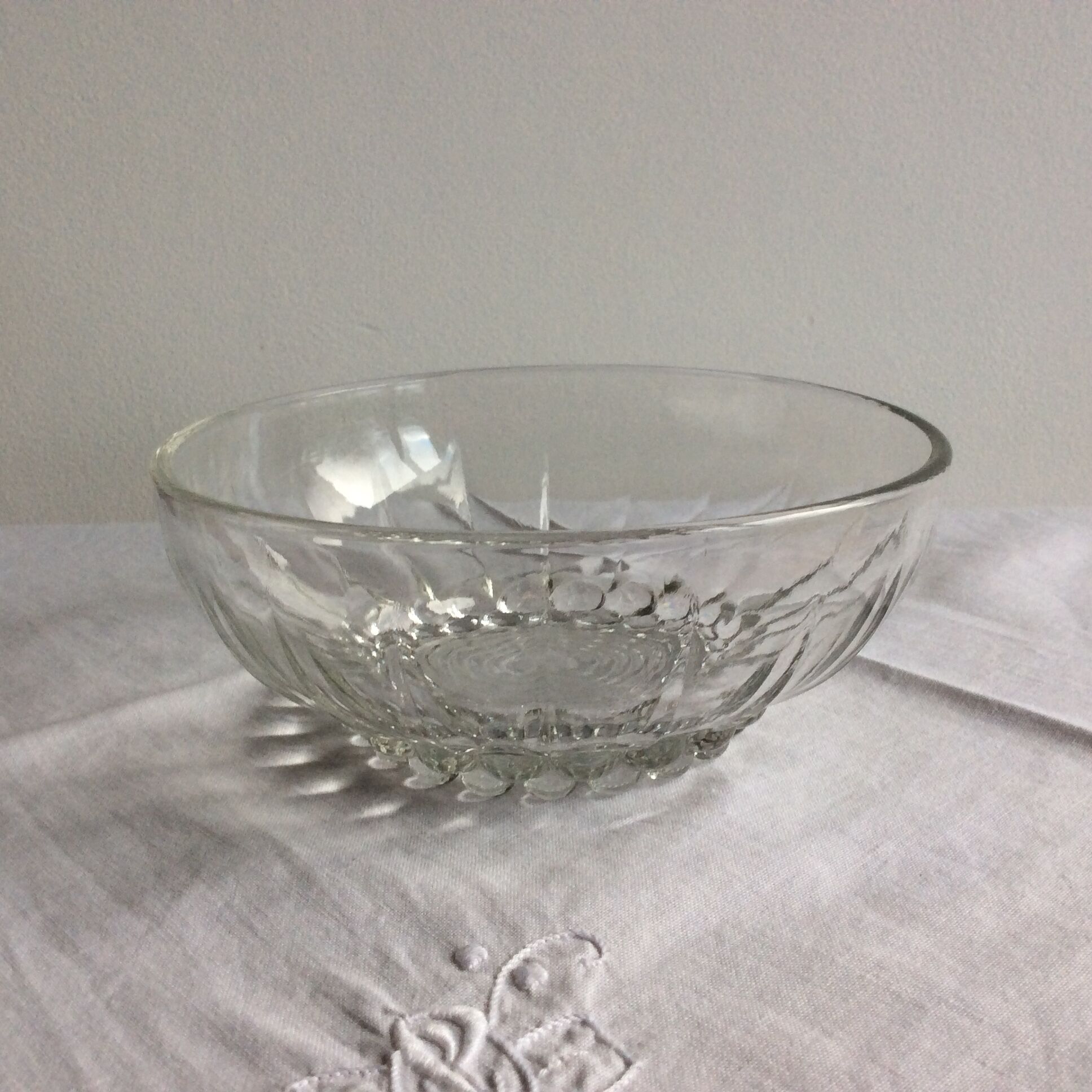 Large cup, small thick glass bowl - vintage