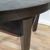 Art decò round black coffee table