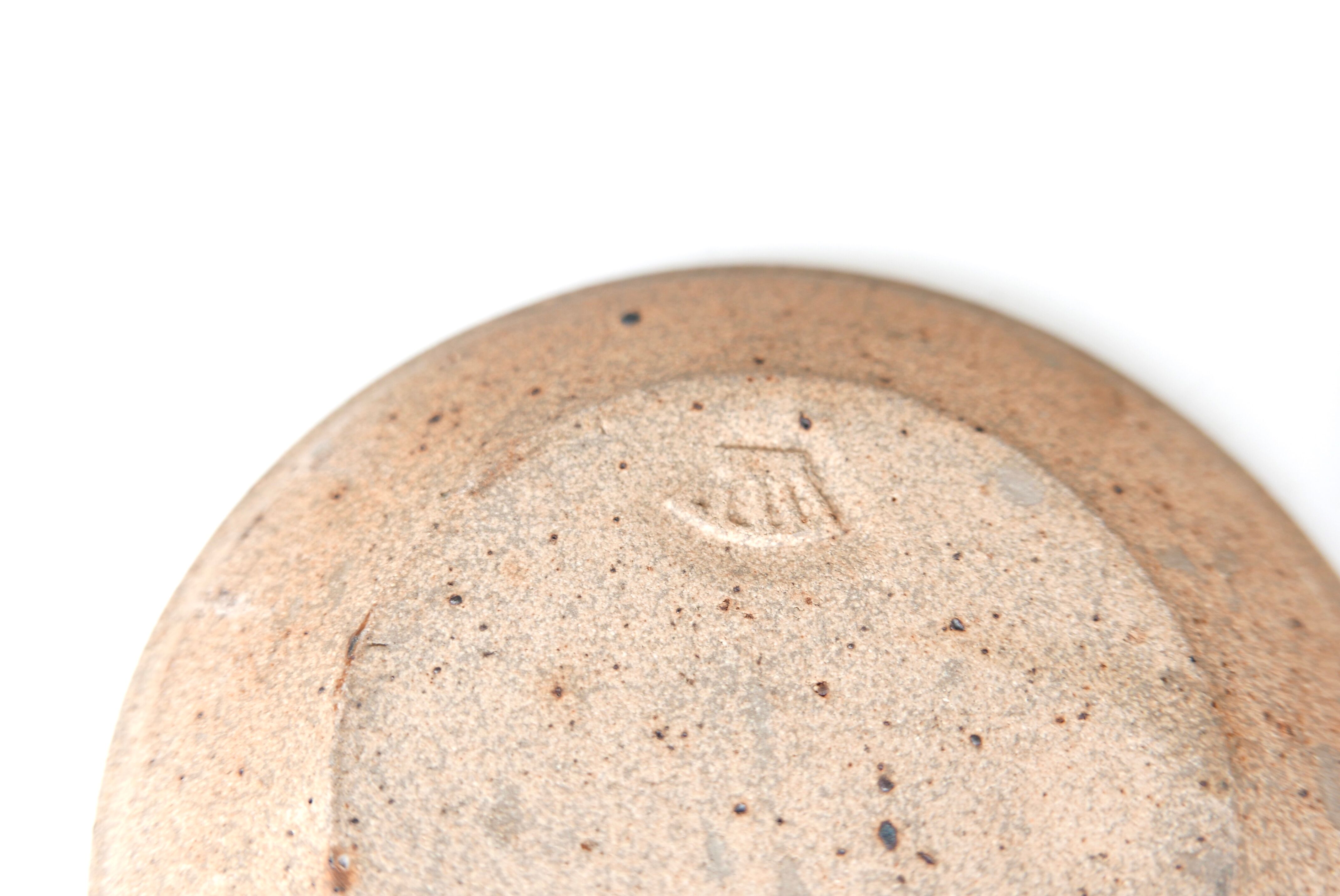 Set of 4 sandstone plates by Pierre Digan, 60s