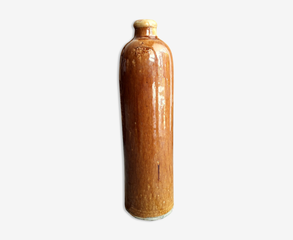 Bouteille Ancienne en Grès Marron avec anse