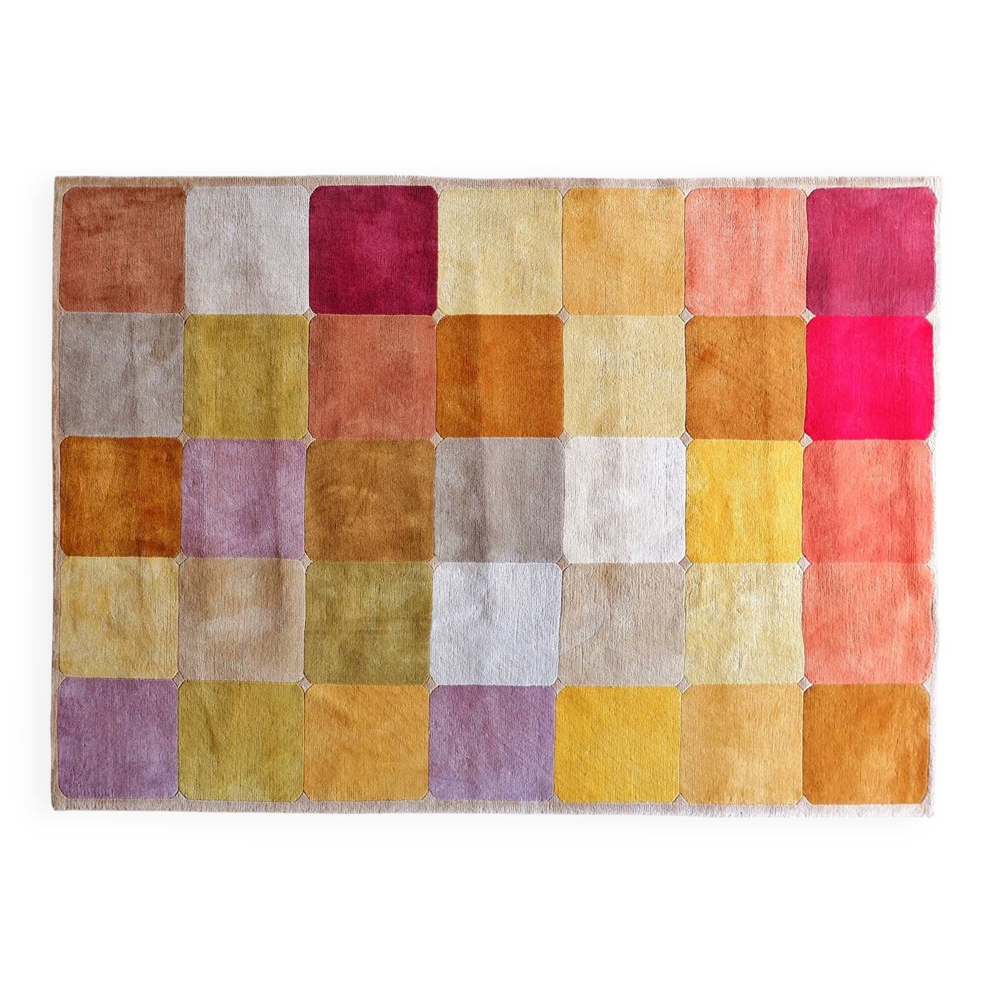 Wool velvet carpet "Robert Le Héros" Paris - 1990s 186x278