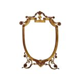 Miroir de table Art Déco en laiton, Italie 1920