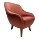 Mid-Century Armchair in Pink Satin in the style fo Gio Ponti, Italy, 1950s