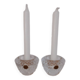 Set of Cristal D'Arques Fontenay candle holders