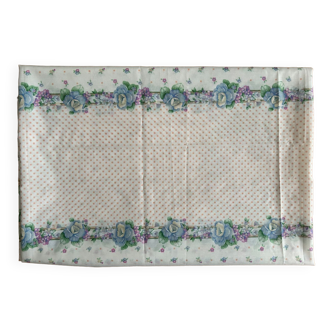 Vintage rectangular floral tablecloth