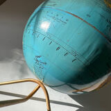 Globe terrestre mappemonde métal Cartes Tarides Paris vintage