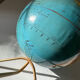 Vintage Metal Globe World Maps Tarides Paris