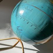 Vintage Metal Globe World Maps Tarides Paris