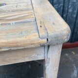 Rustic stool vintage raw natural wood 1950s