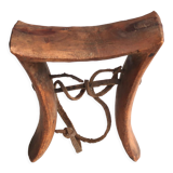 African wooden headrest 70s