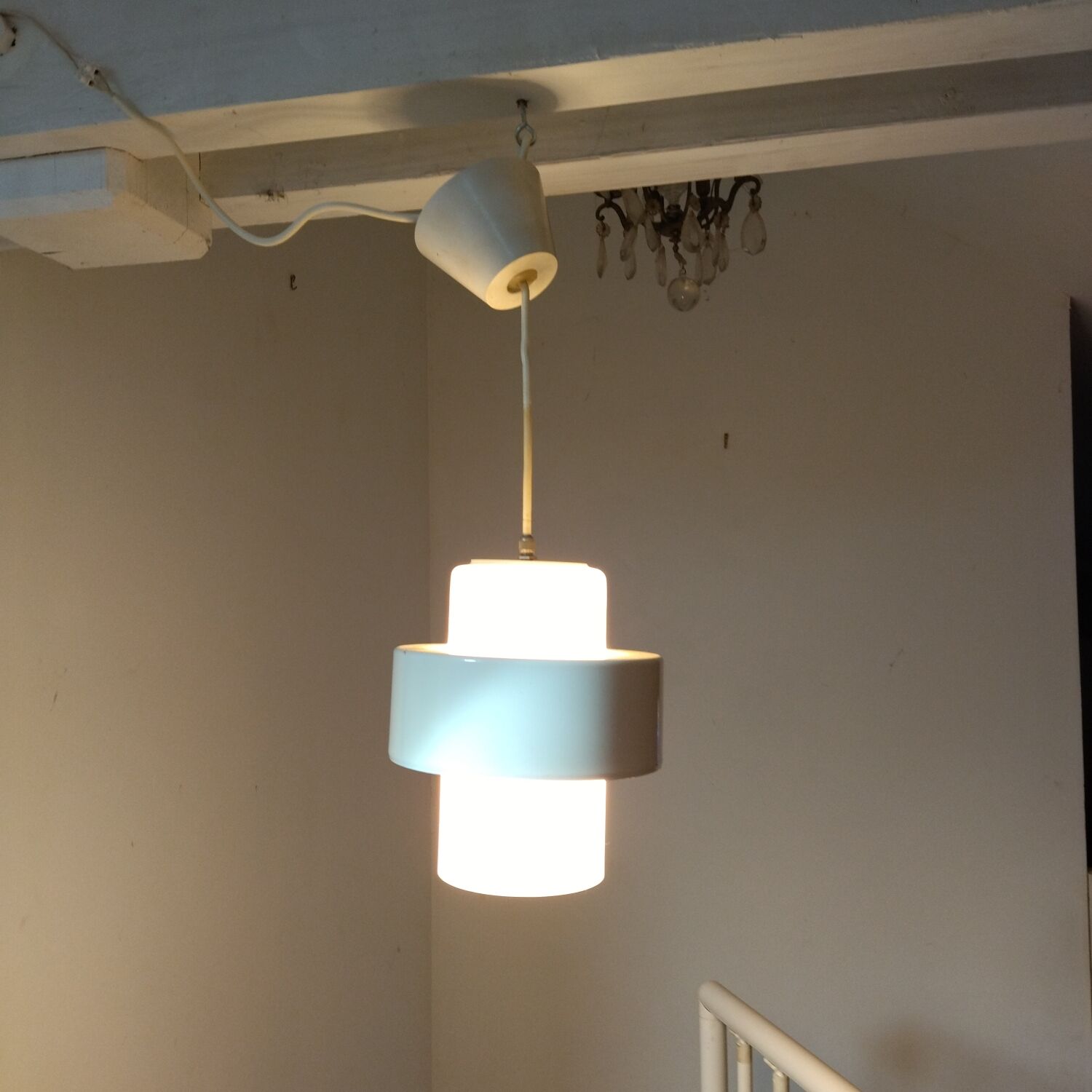 Scandinavian hanging lamp by Louis Kalff 60s