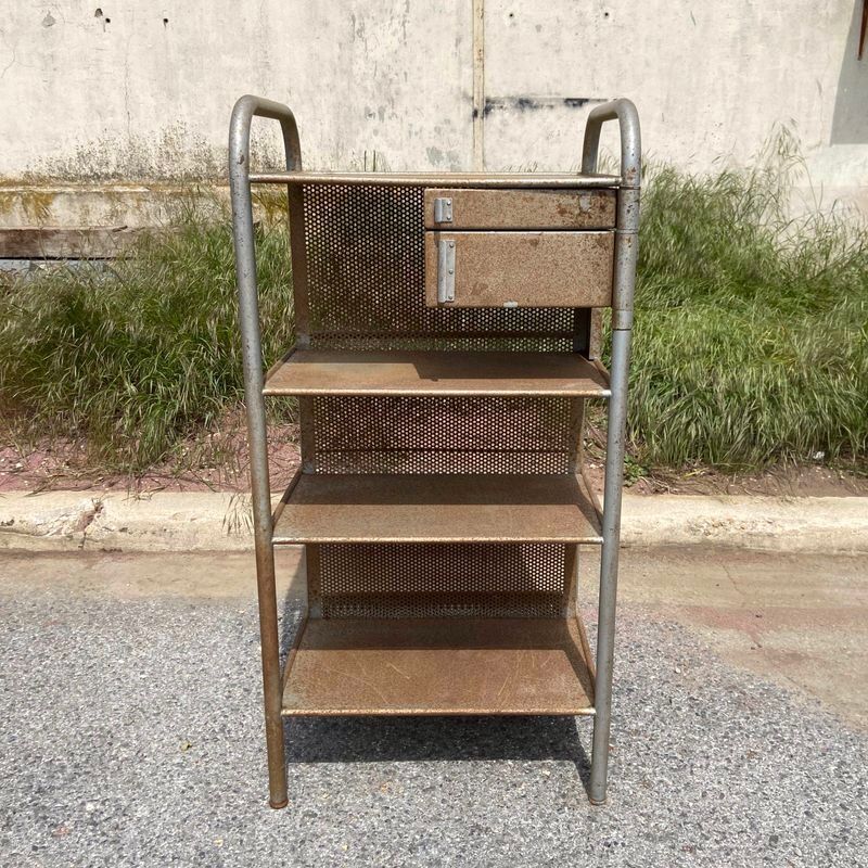1950 - Architect service industrial furniture in openwork sheet metal