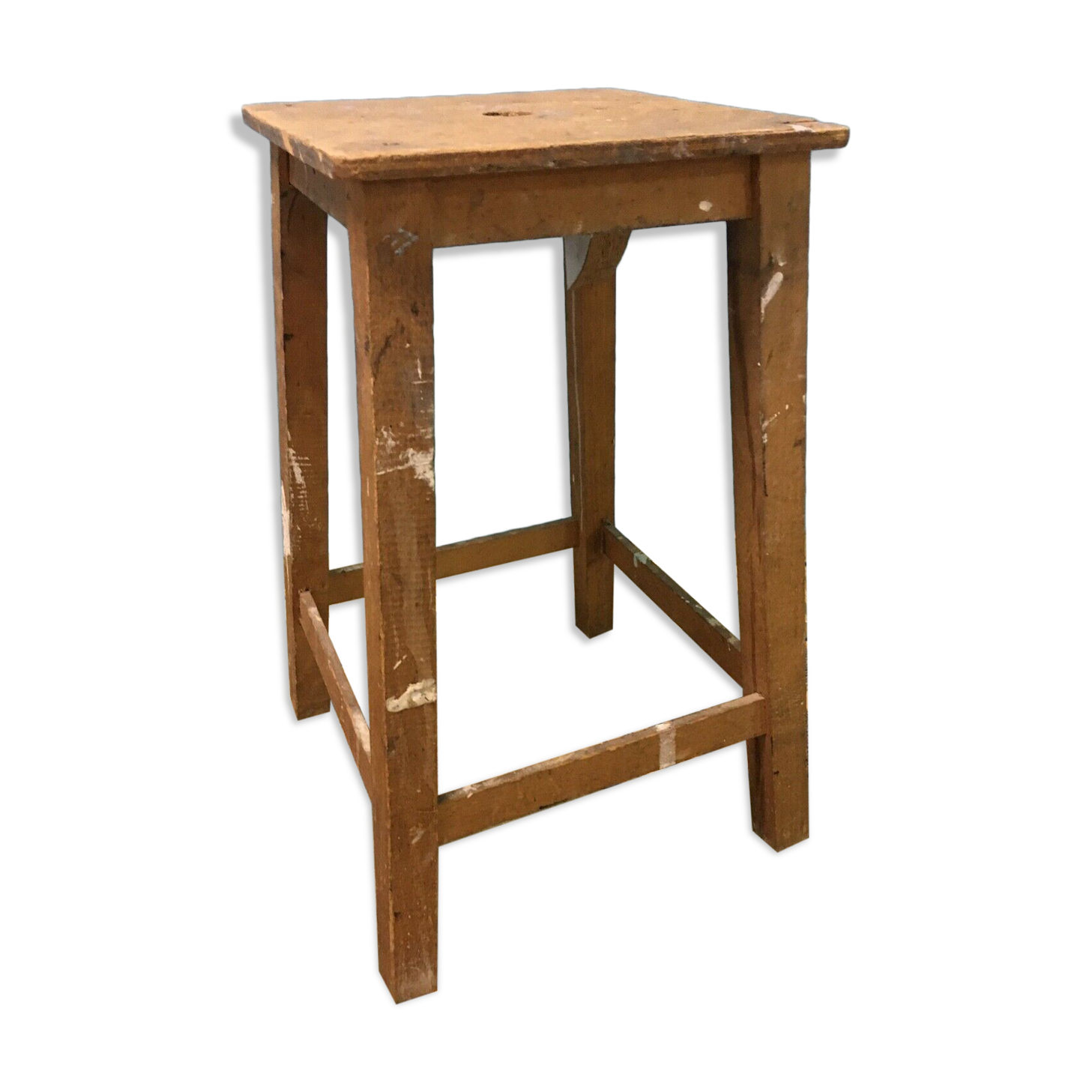 Vintage painter wooden tabouret