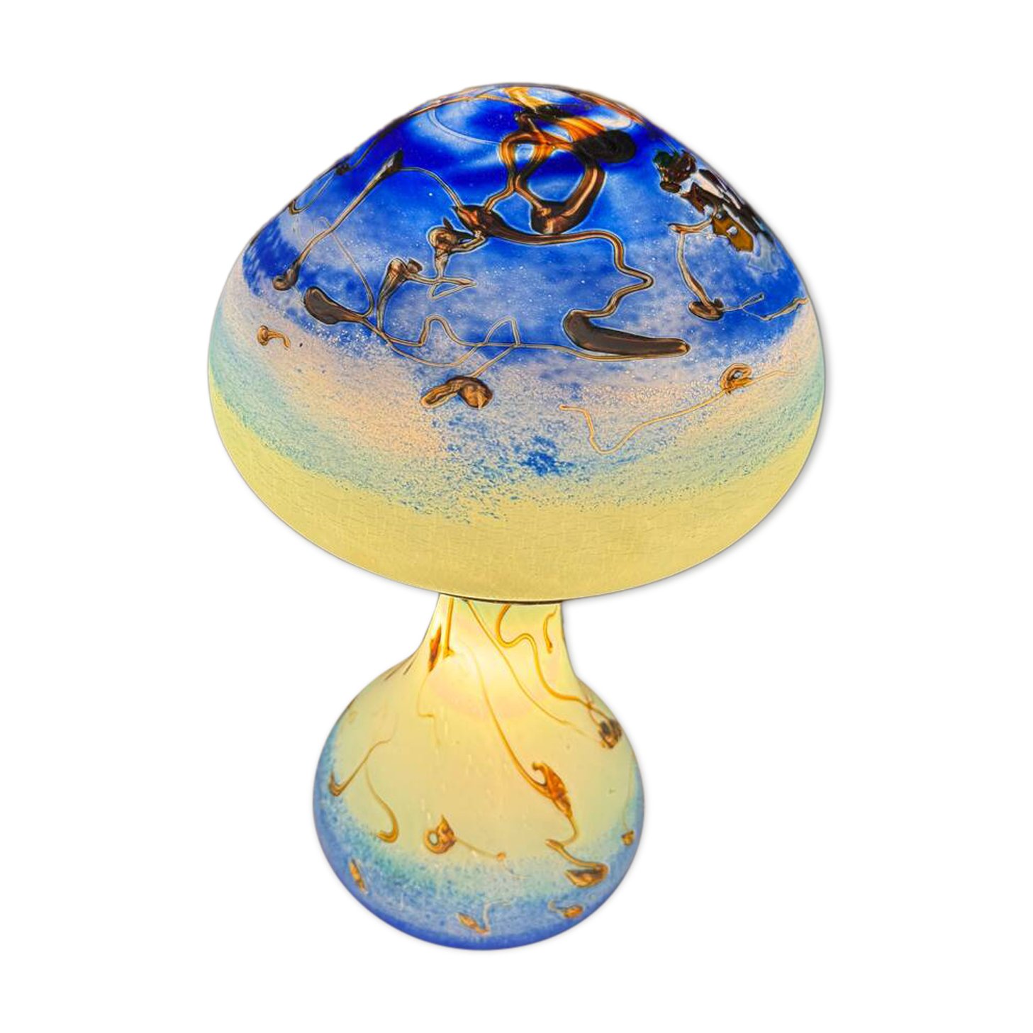 Lampe en verre soufflé à la bouche. Pascal Guyot