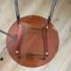 2 folding chairs Space Age plexiglass/steel round back/seat 1980s