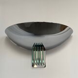 Chrome and glass wall light