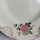 Oval plate Sarreguemines cream with pink gilding, antique.