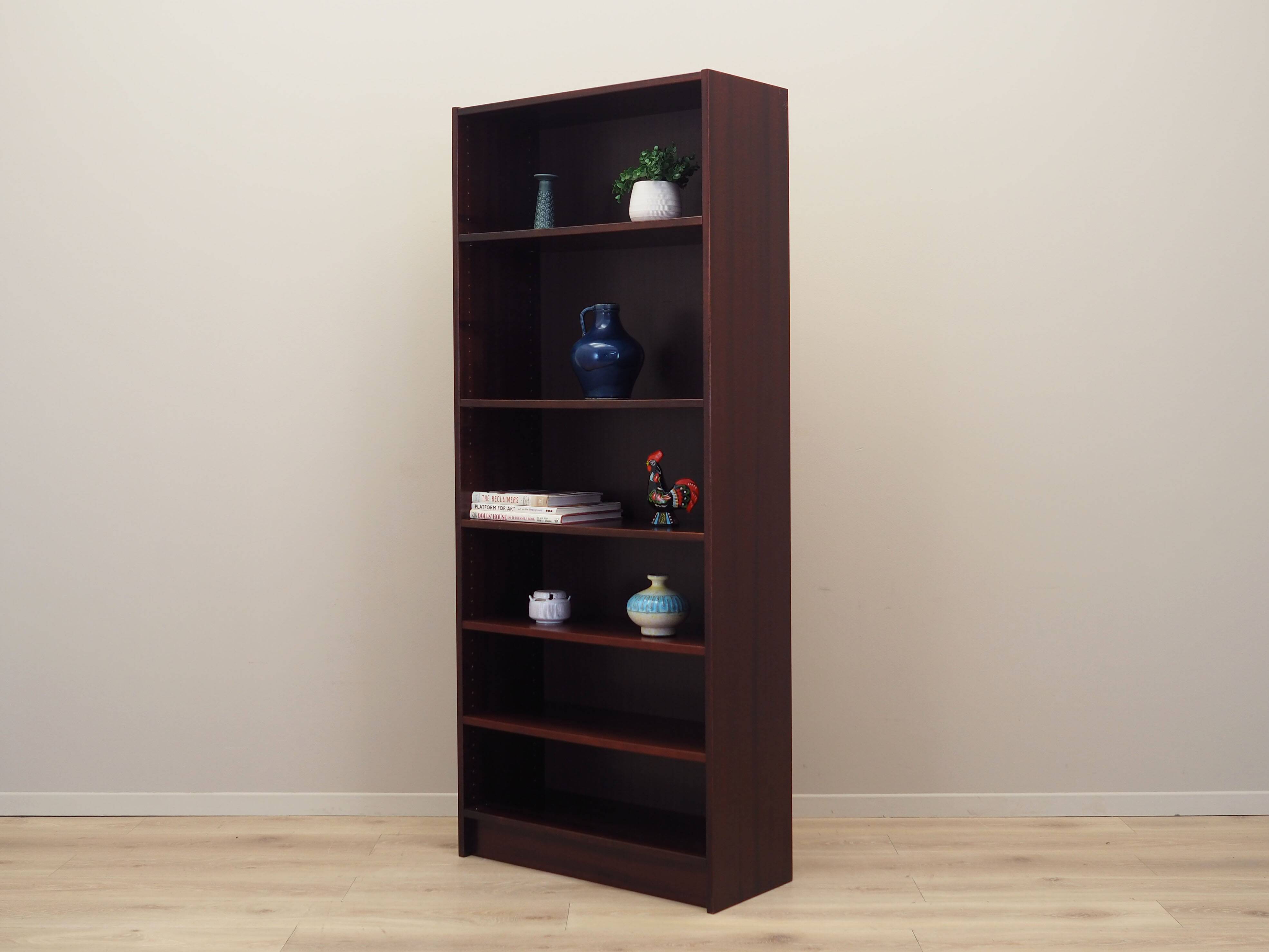 Mahogany bookcase, Danish design, 1970s, production: Denmark