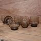 Set of 6 medium luminarc smoked glass glasses