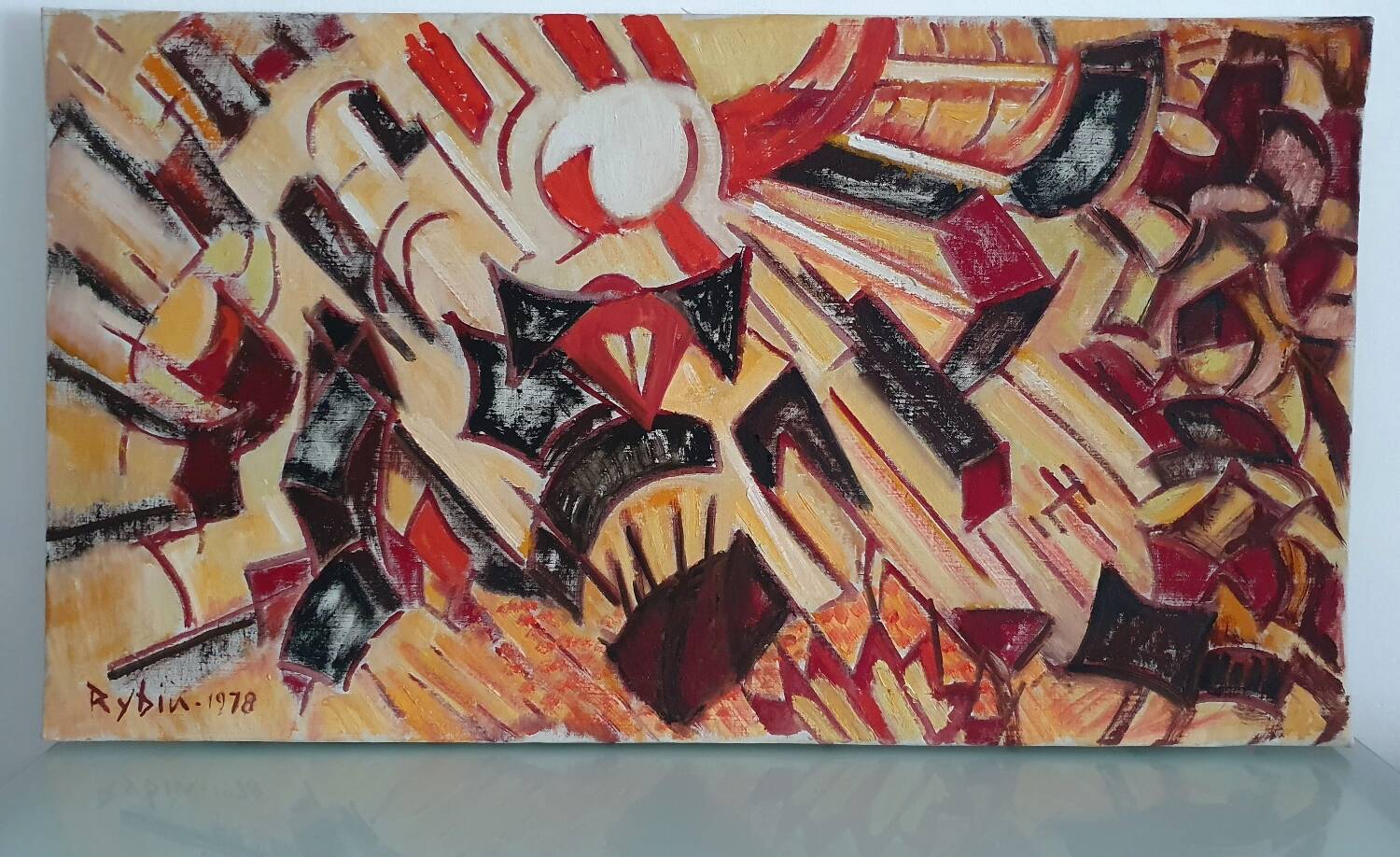 Oil on board Sven Rybin - cosmic arts