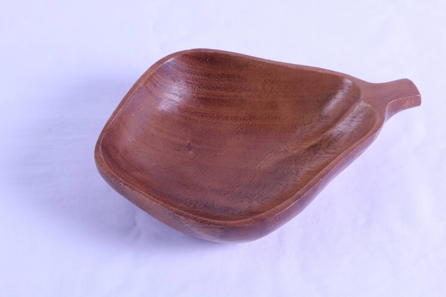 Pair of pear-shaped wooden trinket trays