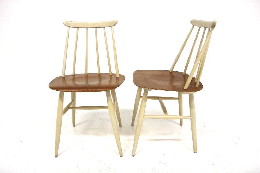 Set of 2 teak "Fanett" chairs by Ilmari Tapiovaara, Sweden, 1960
