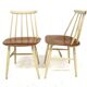 Set of 2 teak "Fanett" chairs by Ilmari Tapiovaara, Sweden, 1960