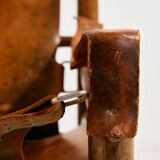 Hungarian calf leather lounge chair