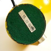Very rare original Space Age 60s yellow table lamp made of iron by Temde